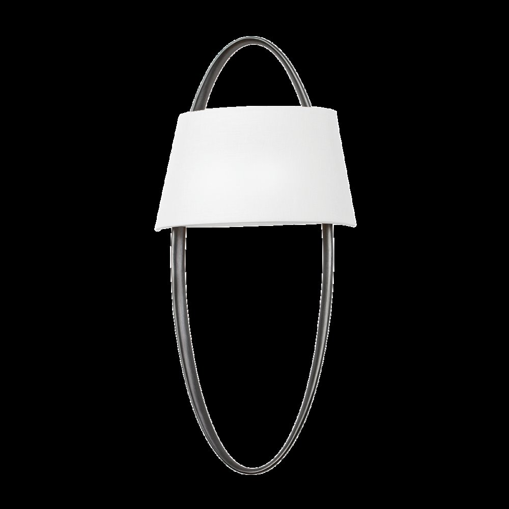 Dubai Wall Sconce, Black Silver Leaf. Picture 1