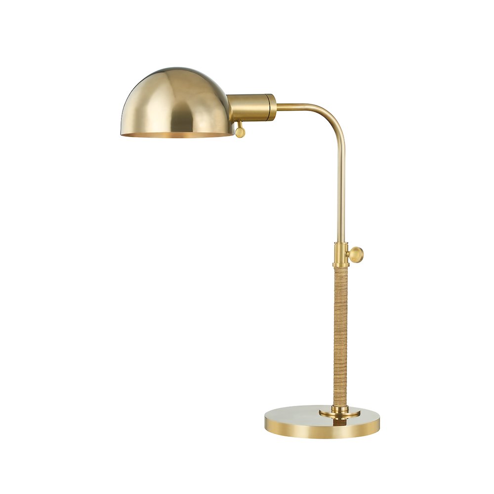Devon Table Lamp, Aged Brass. Picture 1