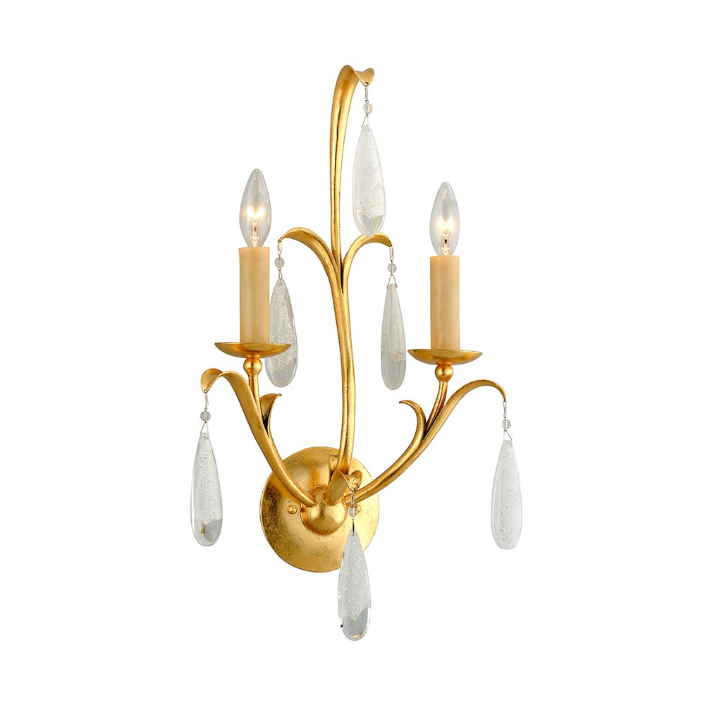 Prosecco Wall Sconce, Gold Leaf. Picture 1