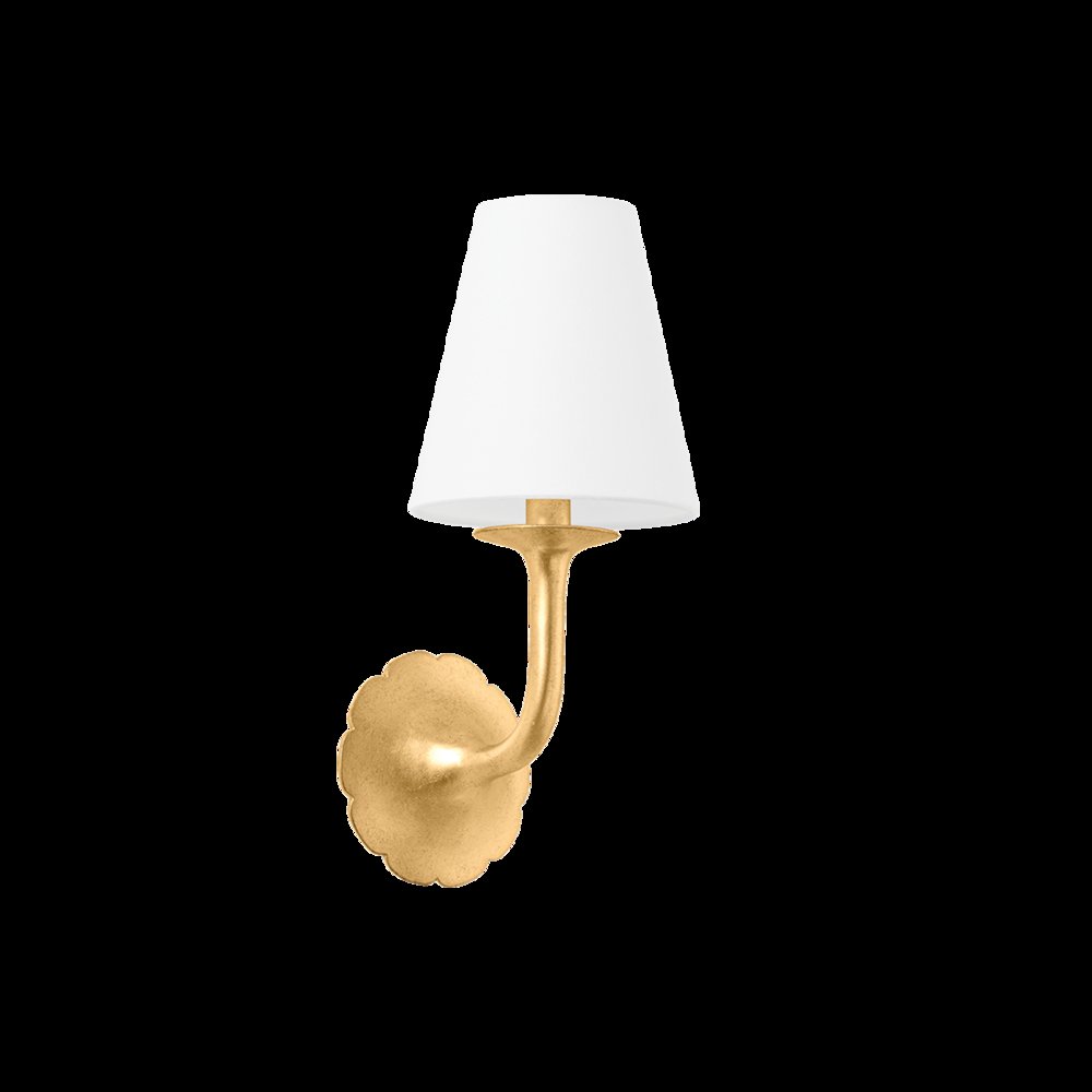 Winnipeg Wall Sconce, Vintage Gold Leaf. Picture 1