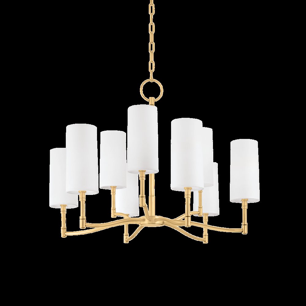 Dillon Chandelier, Aged Brass. Picture 1