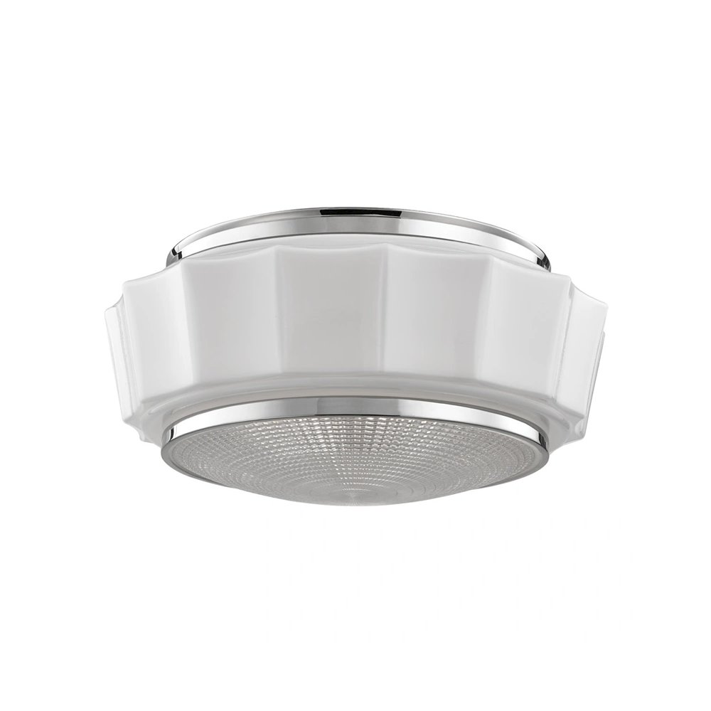Odessa Flush Mount In Polished Nickel Color. Picture 1