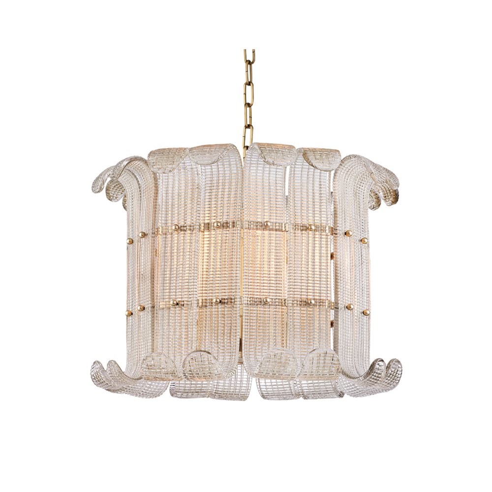 Brasher Chandelier, Aged Brass. Picture 1