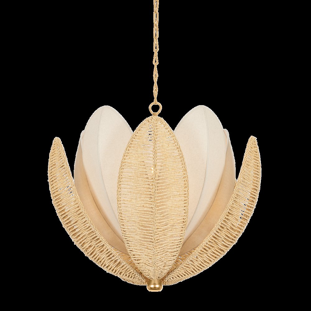 Costa Brava Chandelier, Vintage Gold Leaf. Picture 1