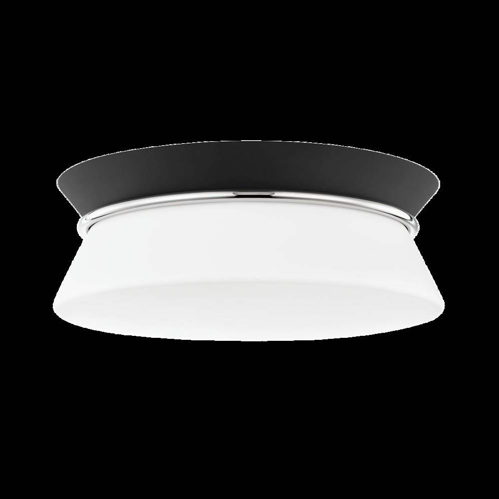 Cath Flush Mount, Polished Nickel. Picture 1