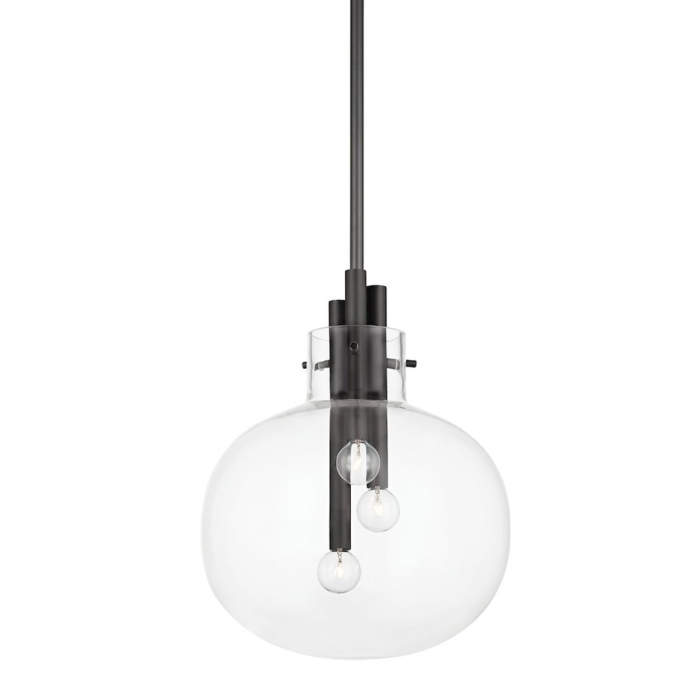 Hempstead Pendant In Black Brass Color. Picture 1