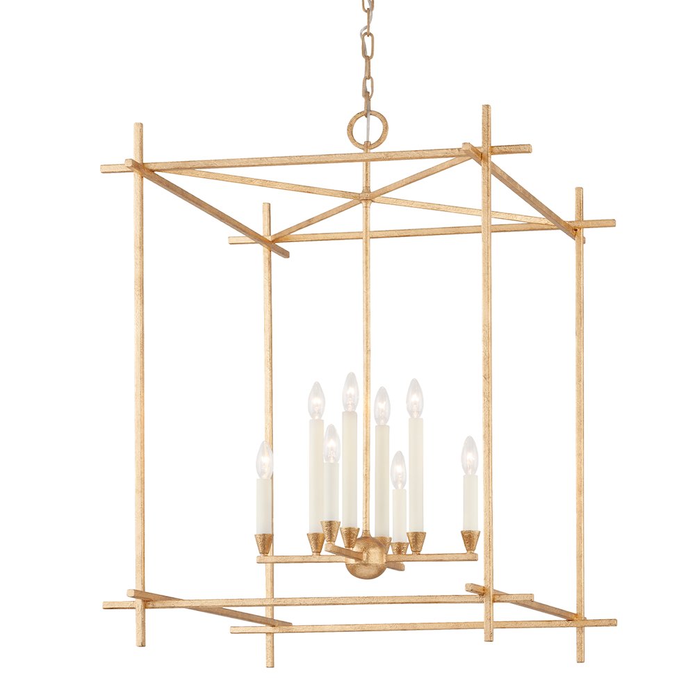 Huck Lantern, Vintage Gold Leaf. Picture 1