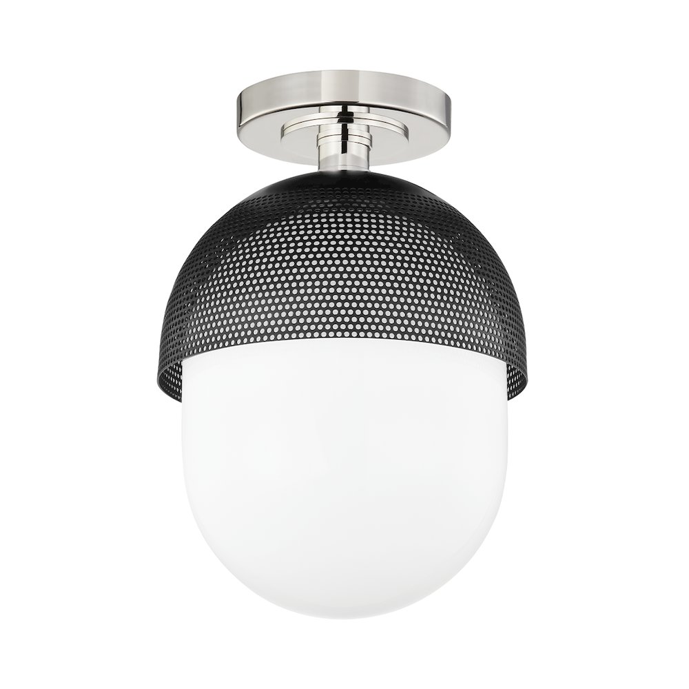 Nyack Semi Flush, Polished Nickel. Picture 1