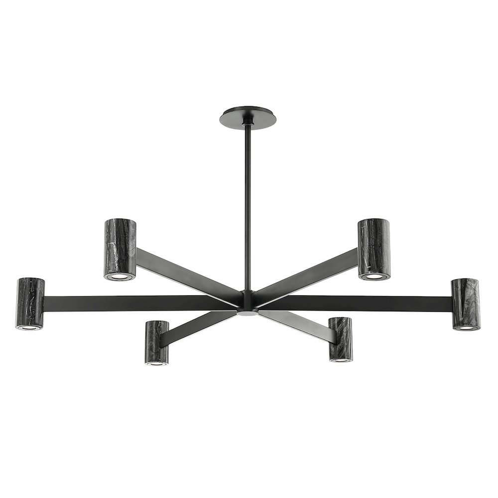 Predock Chandelier, Black Brass. Picture 1