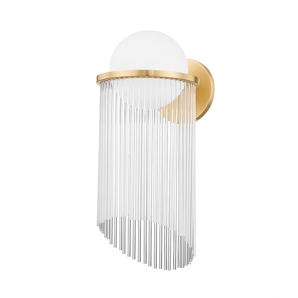Celestial Wall Sconce In Aged Brass Color. Picture 1