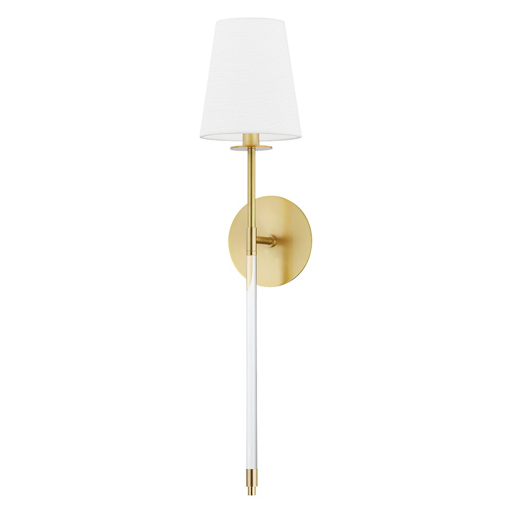 Niagara Wall Sconce, Aged Brass. Picture 1