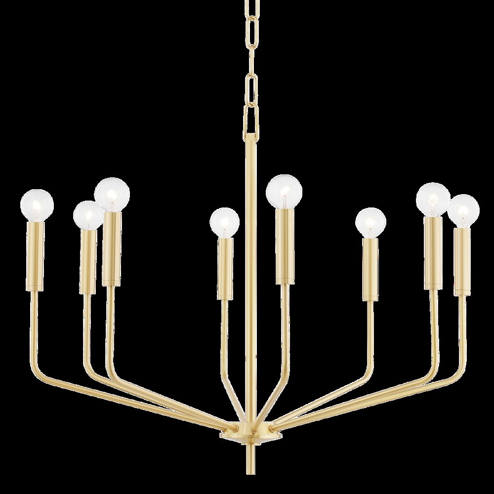 Bailey Chandelier, Aged Brass. Picture 1