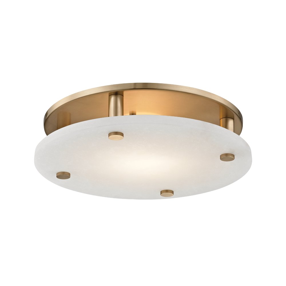 Croton Flush Mount, Aged Brass. Picture 1