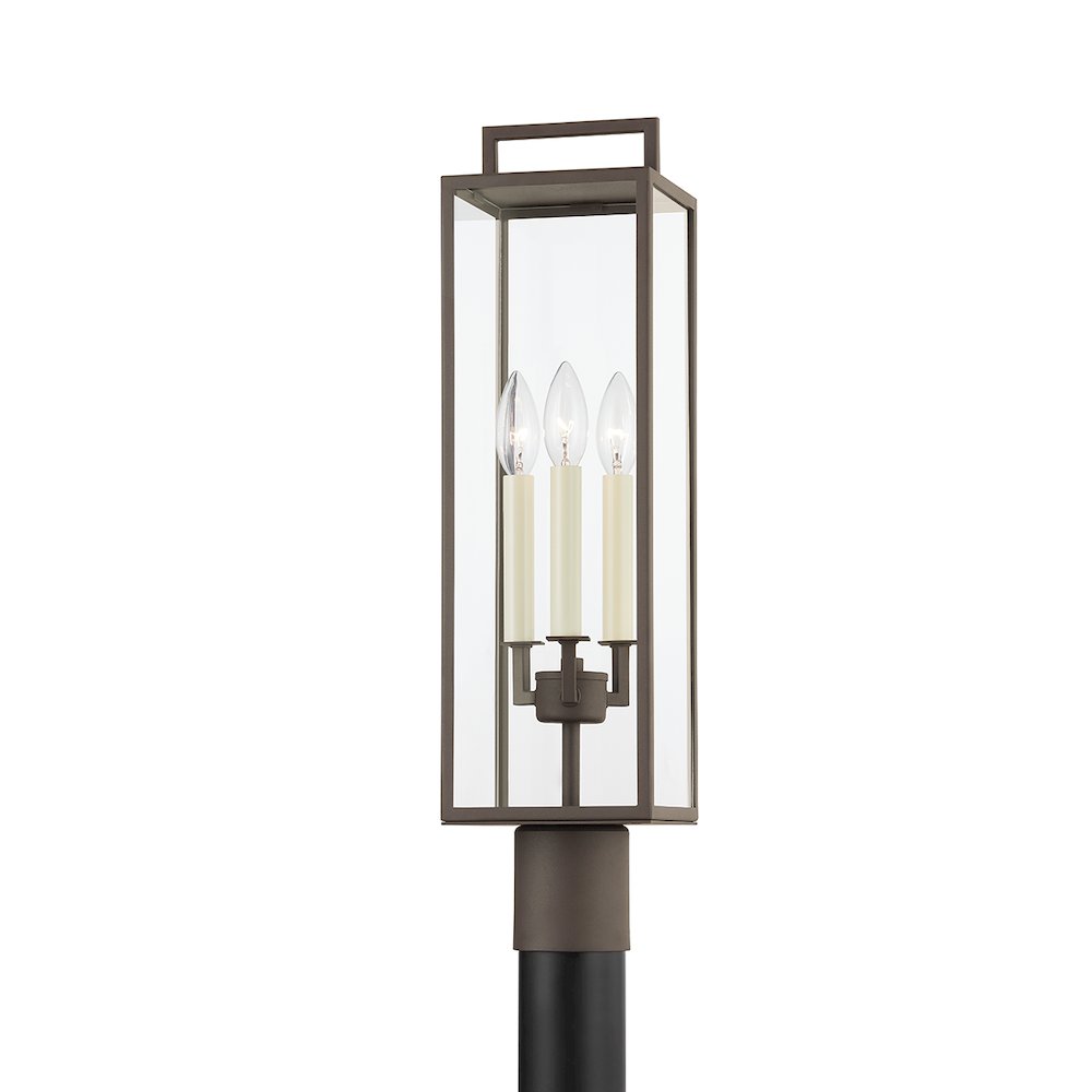 Beckham Exterior Post, Textured Bronze. Picture 1