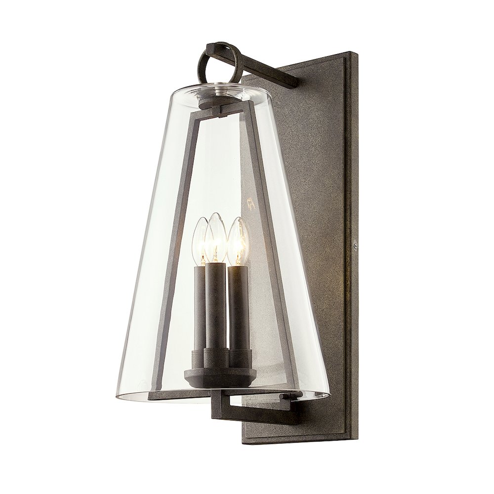 Adamson Exterior Wall Sconce, French Iron. Picture 1