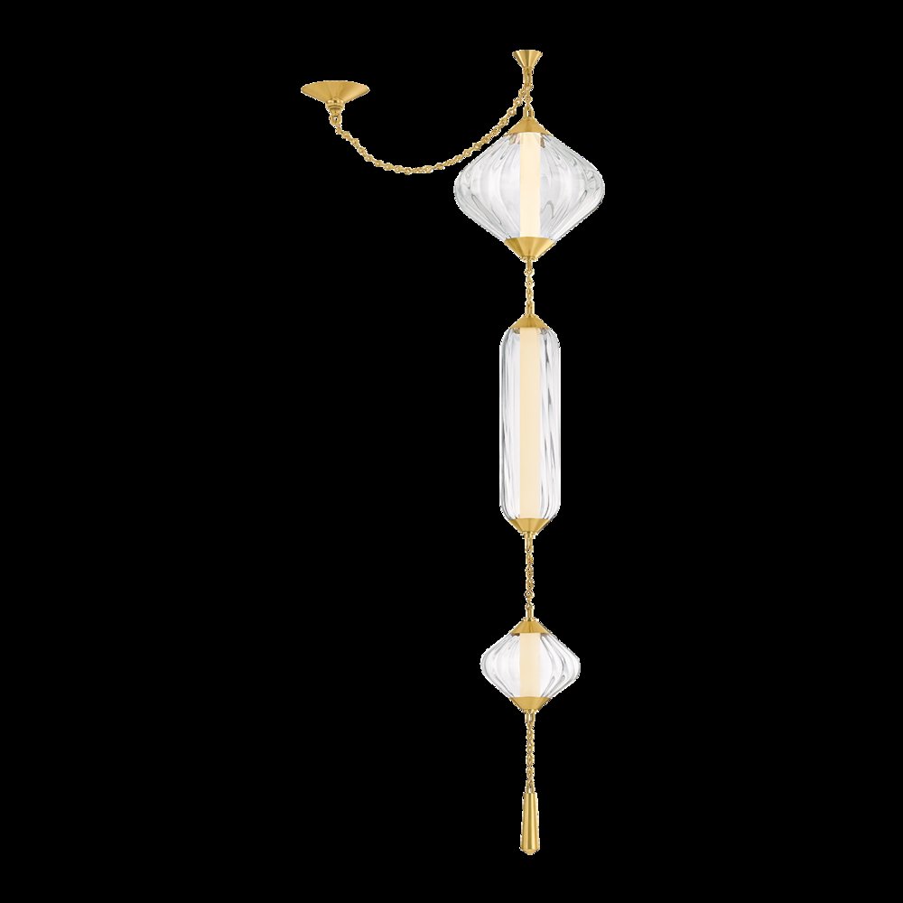 Fiorello Pendant, Vintage Polished Brass. Picture 1