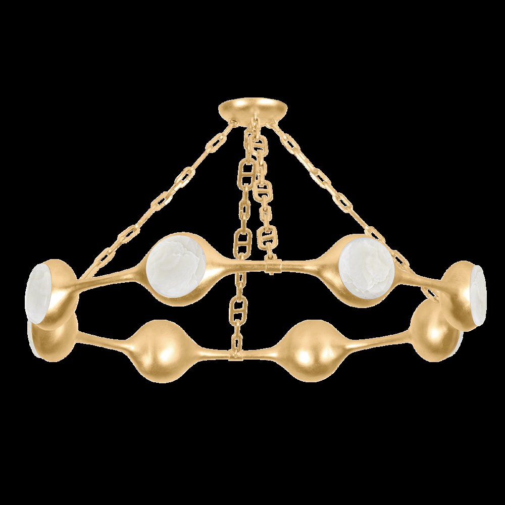 Riviere Chandelier, Vintage Gold Leaf. Picture 1