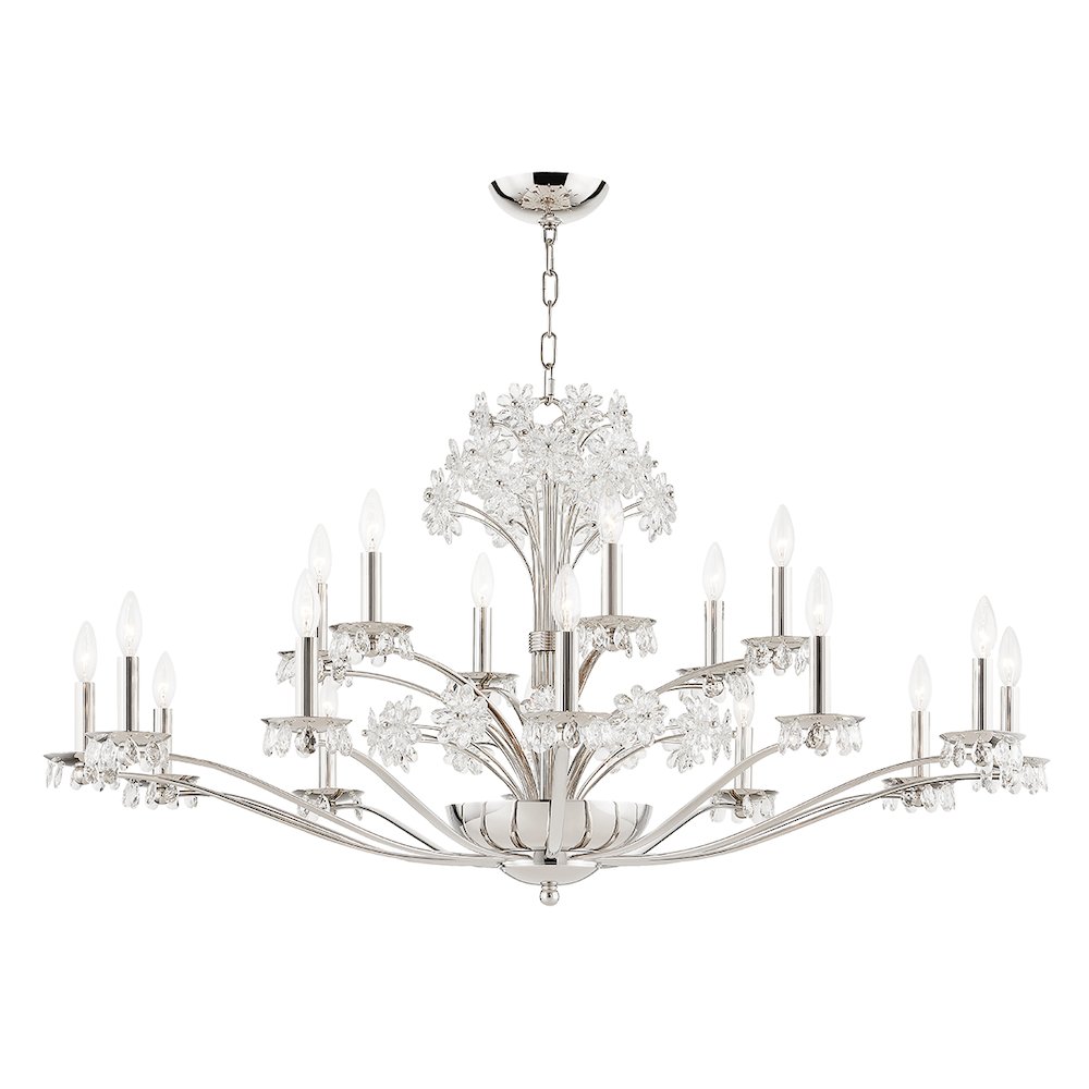 Beaumont Chandelier, Polished Nickel. Picture 1