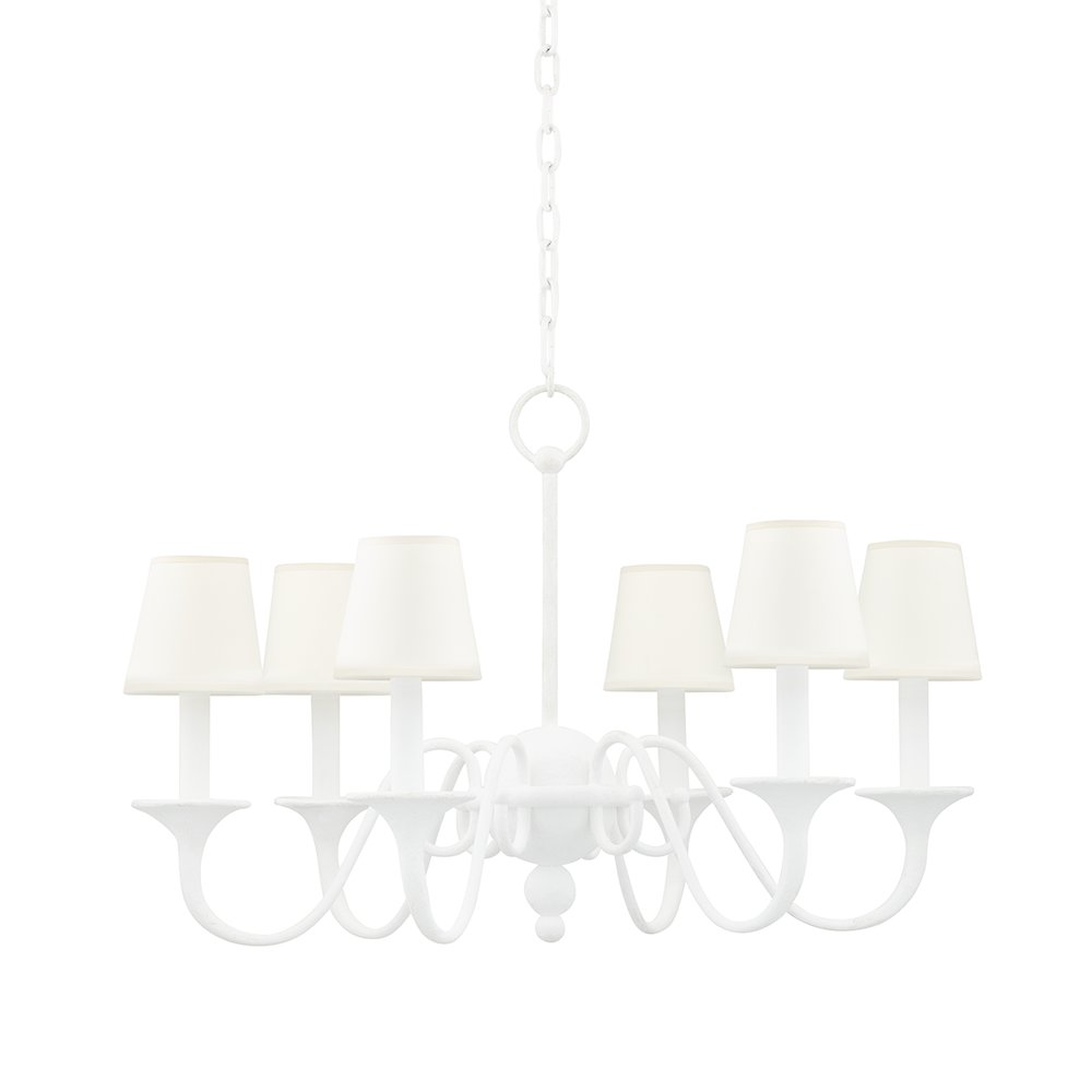 Windsor Chandelier, White Plaster. Picture 1
