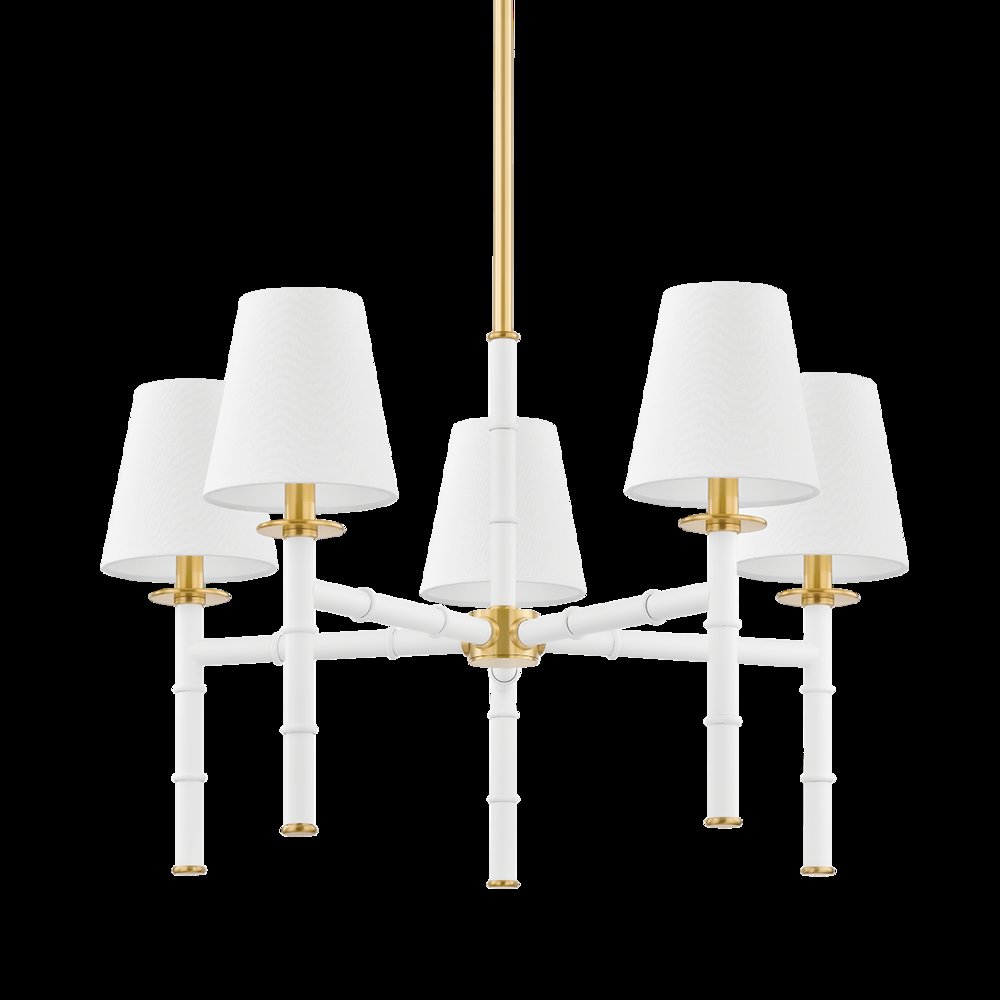 Banyan Chandelier, Aged Brass. Picture 1