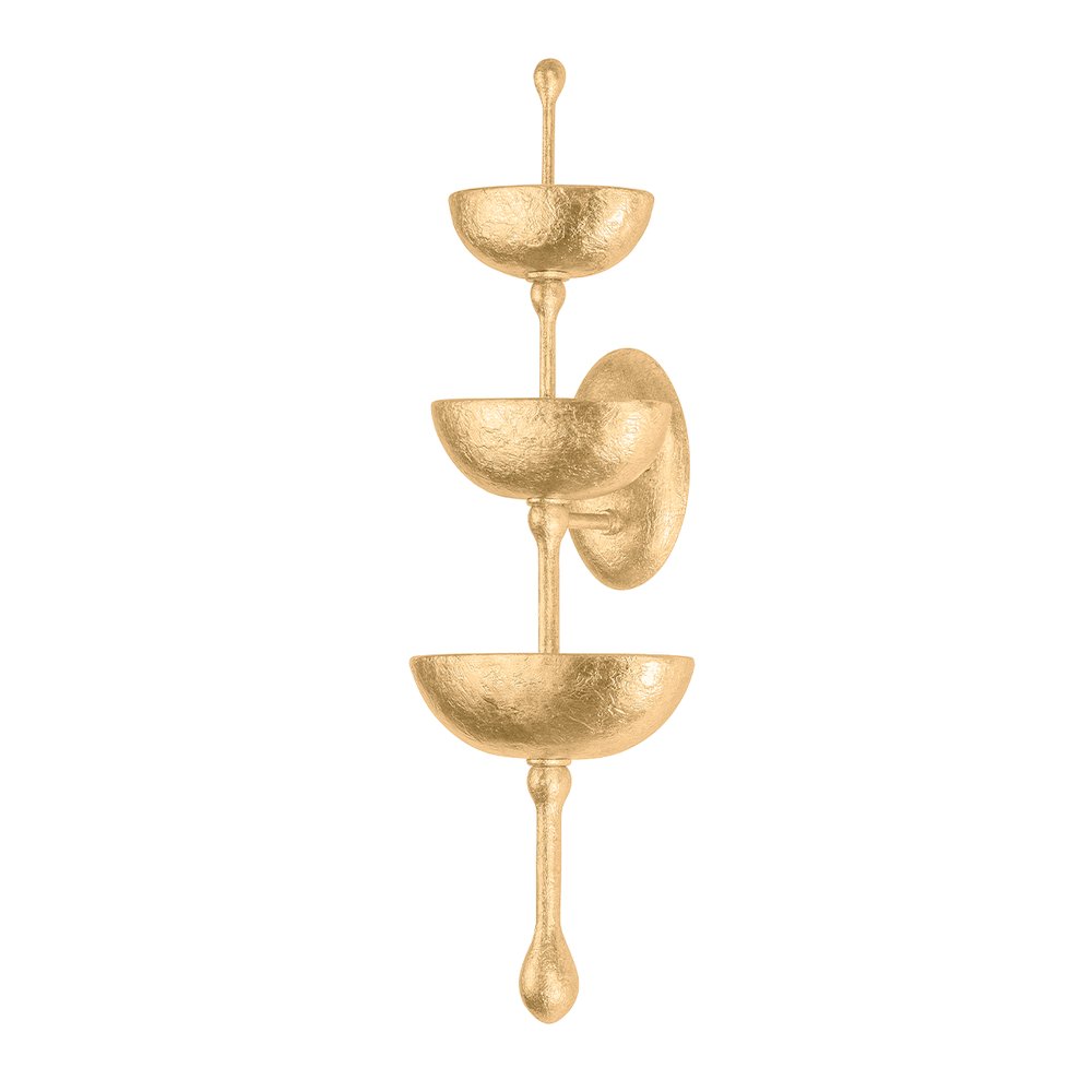 Aura Wall Sconce, Vintage Gold Leaf. Picture 1