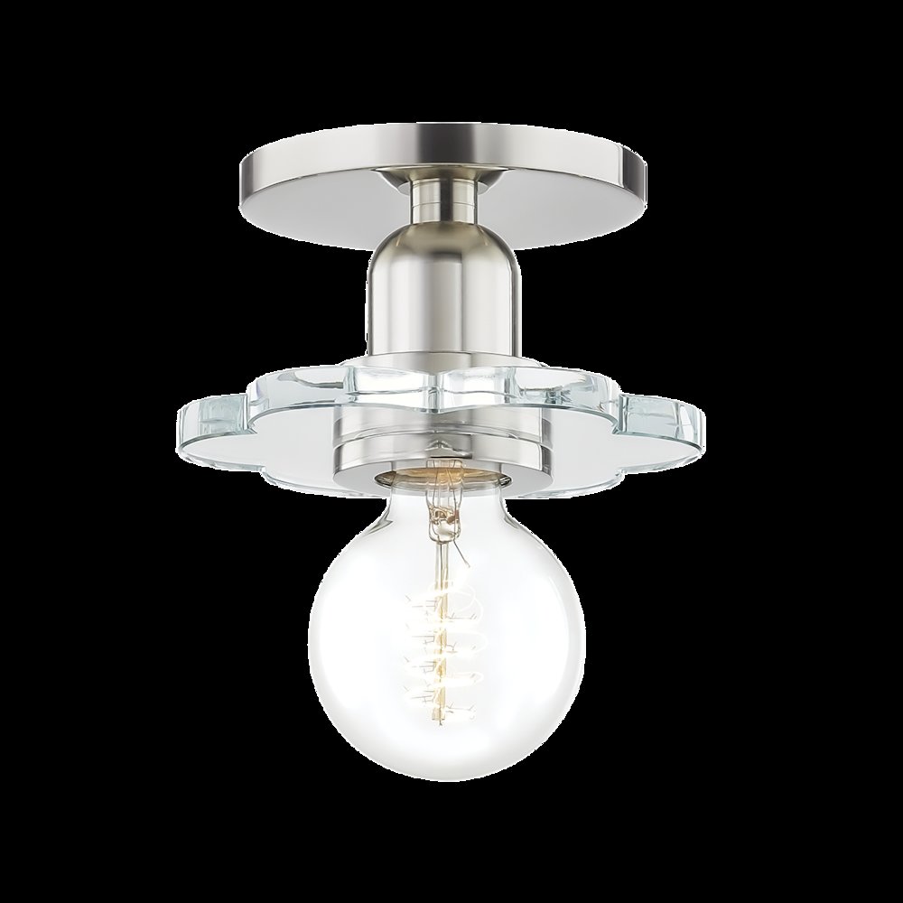 Alexa Wall Sconce, Polished Nickel. Picture 1