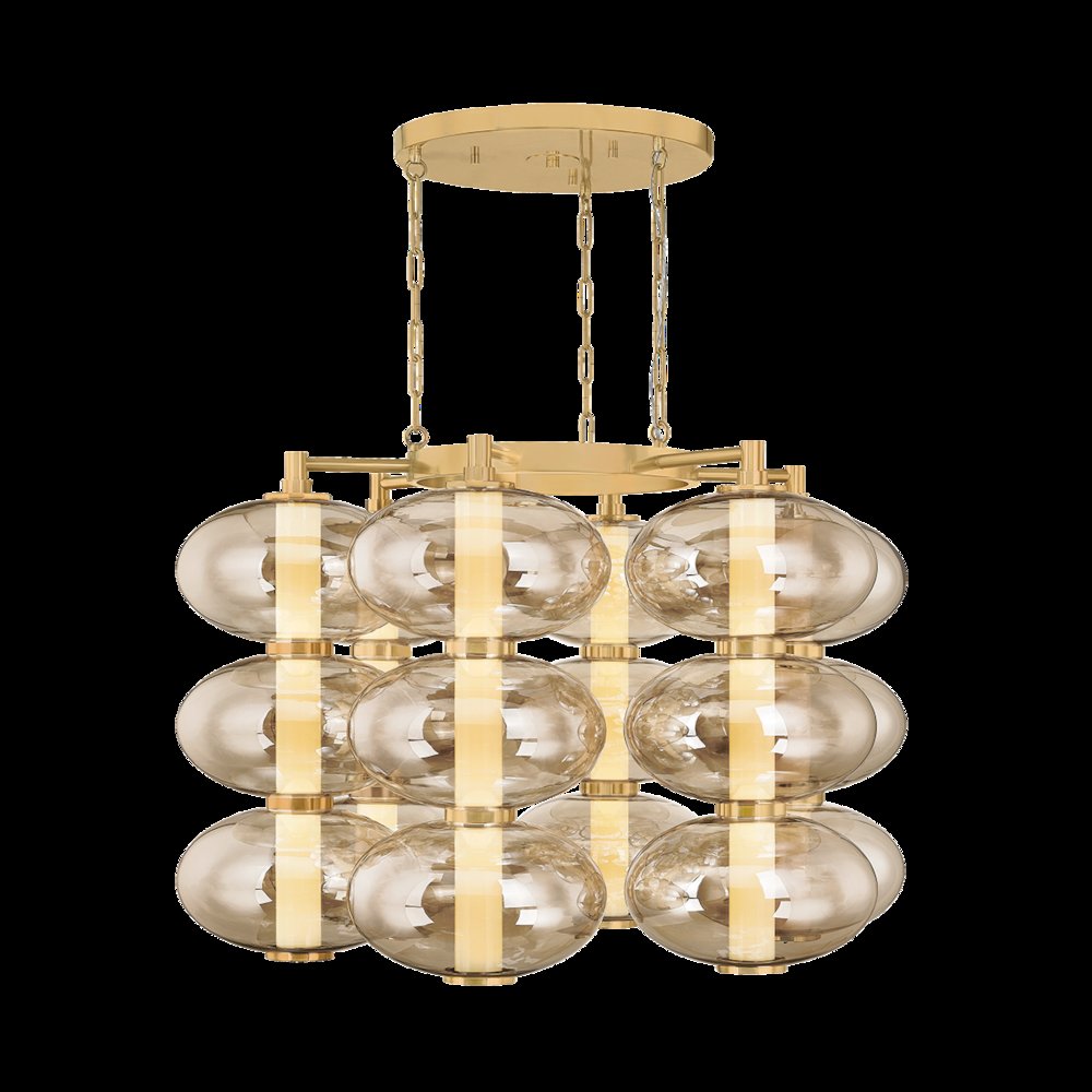 Toulouse Chandelier, Vintage Brass. Picture 1