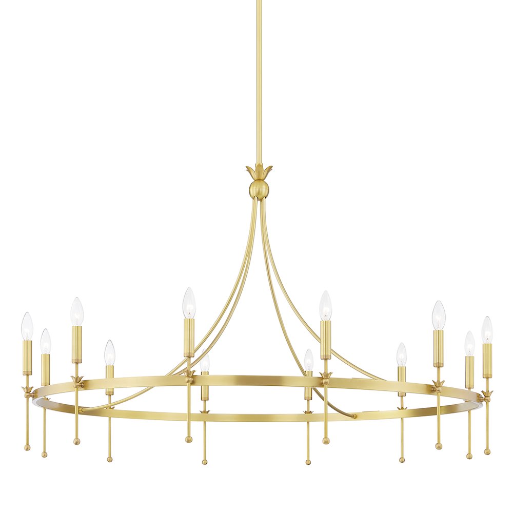 Gates Chandelier, Aged Brass. Picture 1