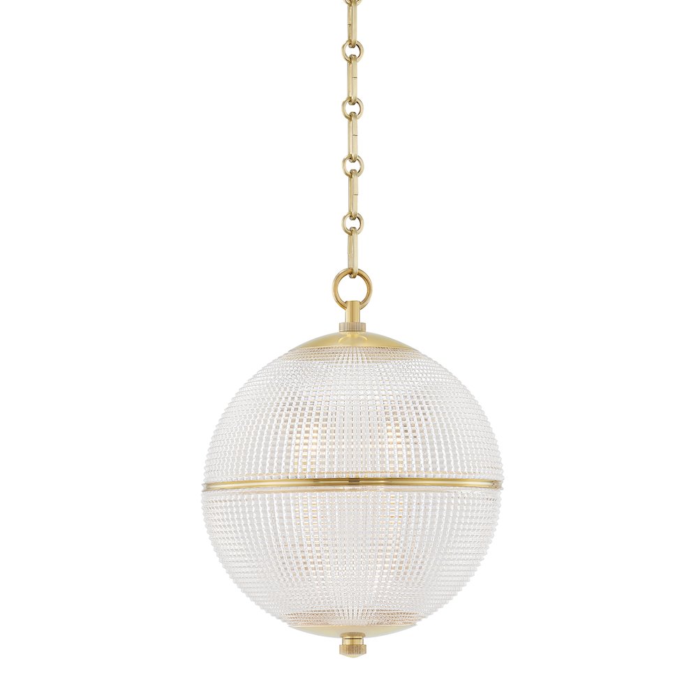 Sphere No. 3 Pendant, Aged Brass. Picture 1