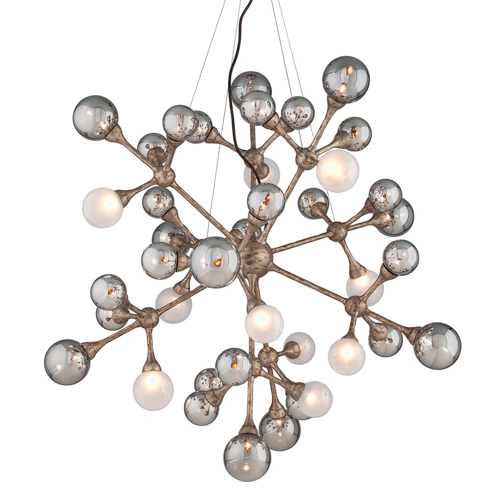 Element Chandelier, Stria Gold Leaf. Picture 1