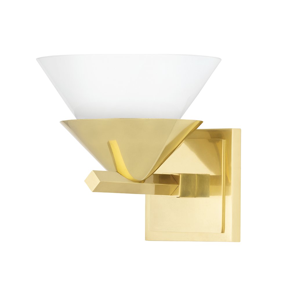 Stillwell Wall Sconce, Aged Brass. Picture 1