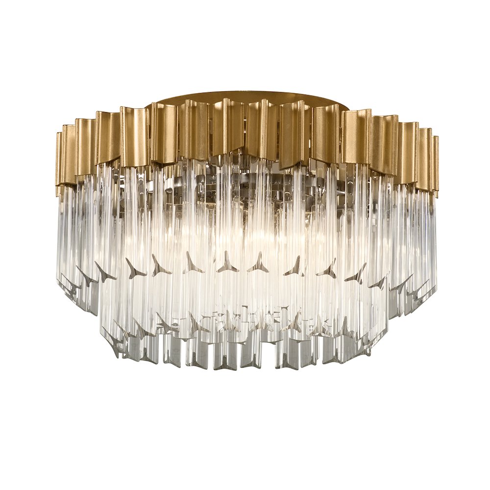 Charisma Semi Flush, Gold Leaf. Picture 1