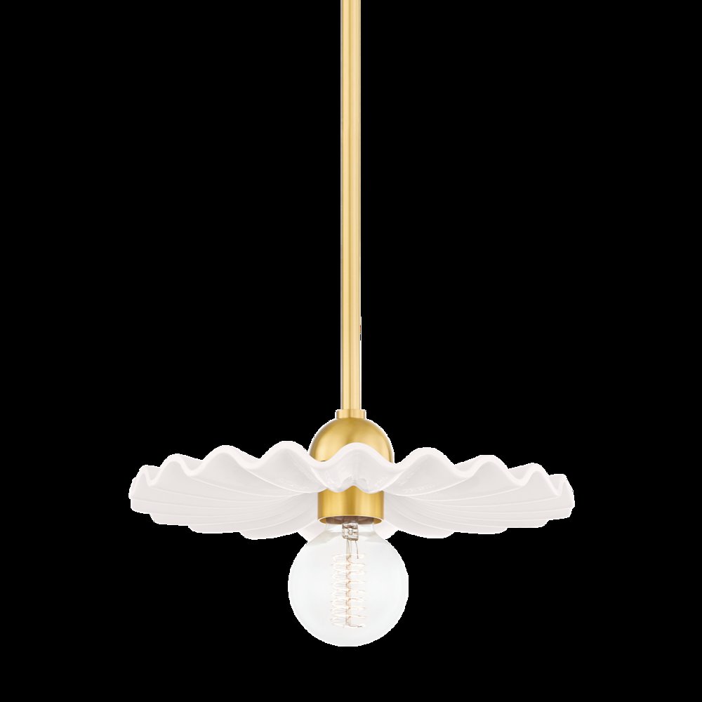Tinsley Pendant, Aged Brass. Picture 1