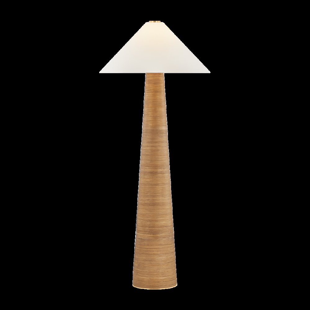 Haviland Floor Lamp, Aged Brass. Picture 1