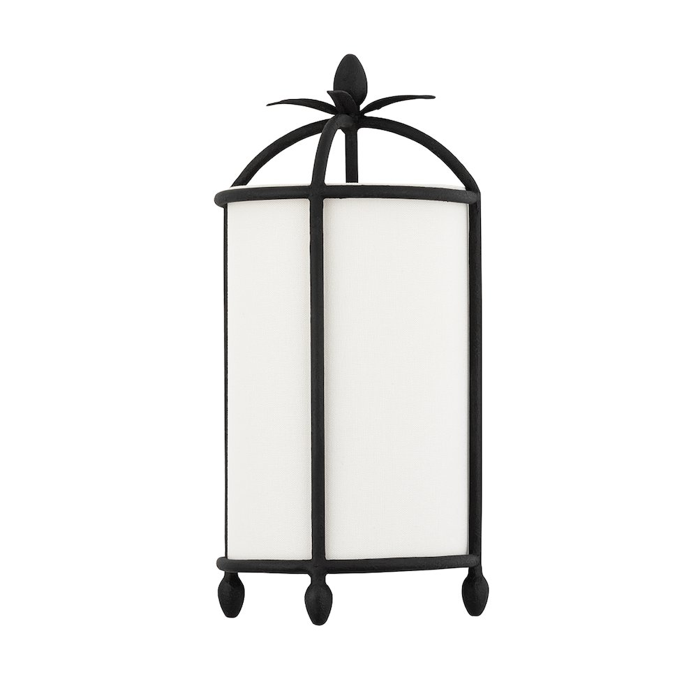 Brooks Wall Sconce, Black Iron. Picture 1