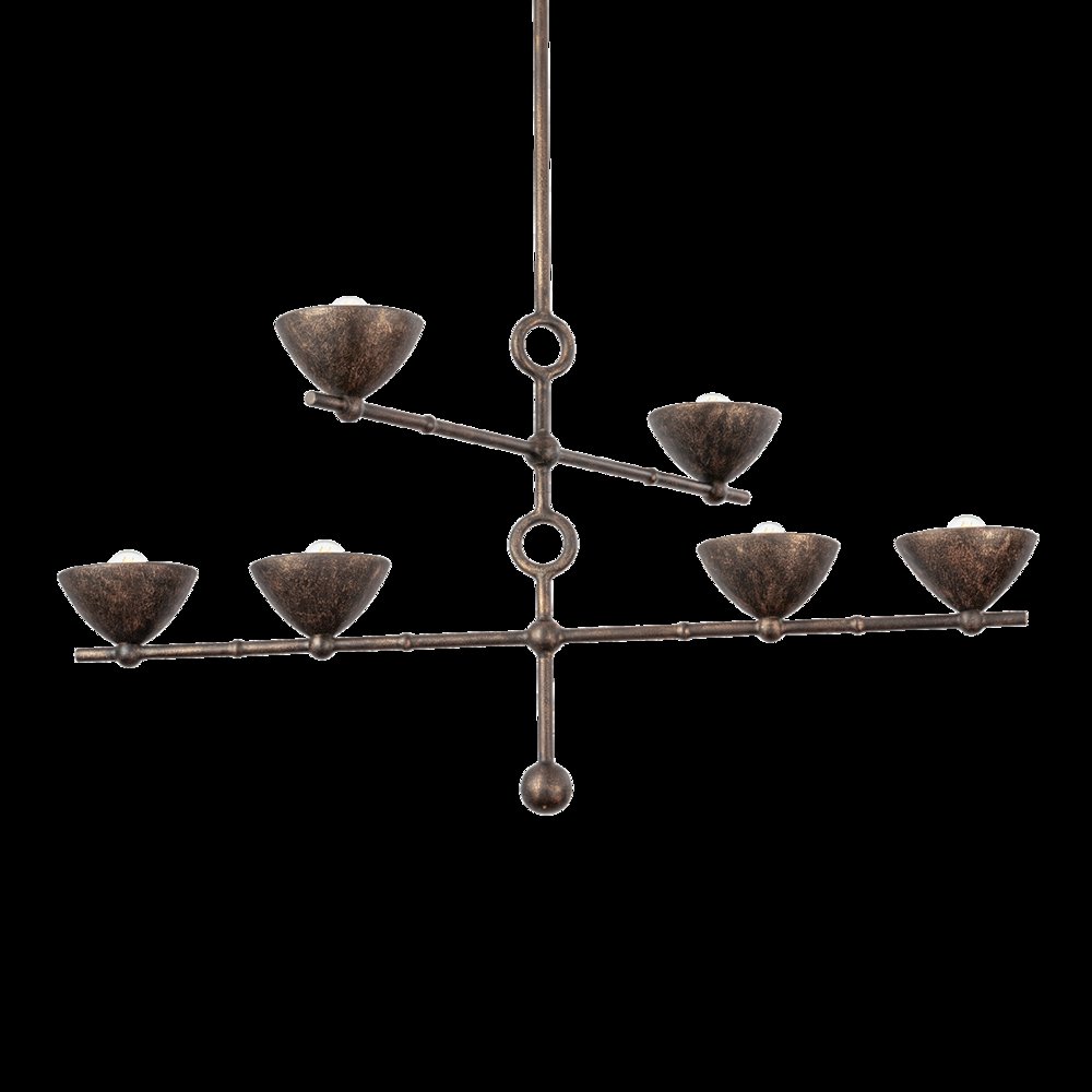 Vishal Chandelier, Black Patina Gold. Picture 1
