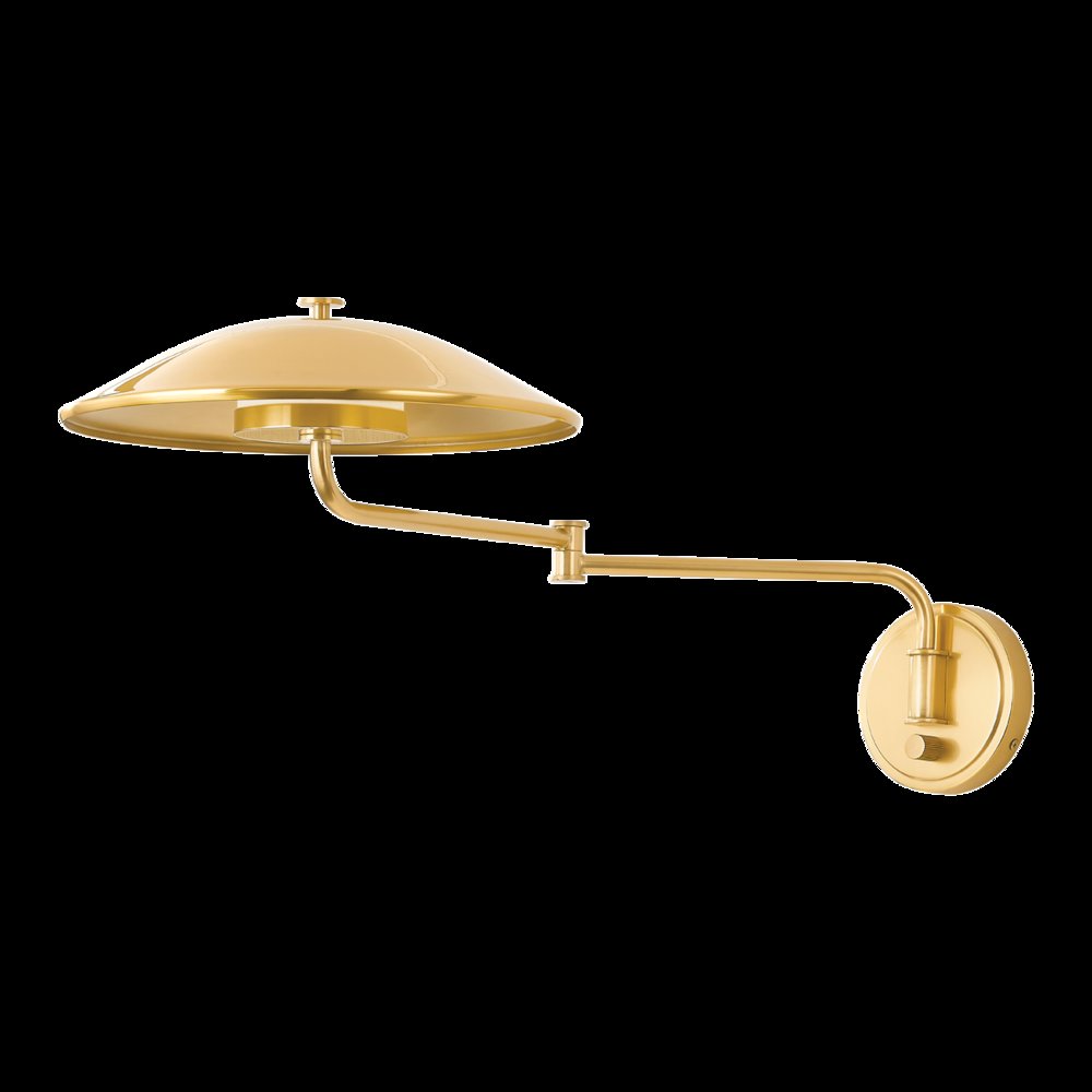 Brockville Wall Sconce, Aged Brass. Picture 1
