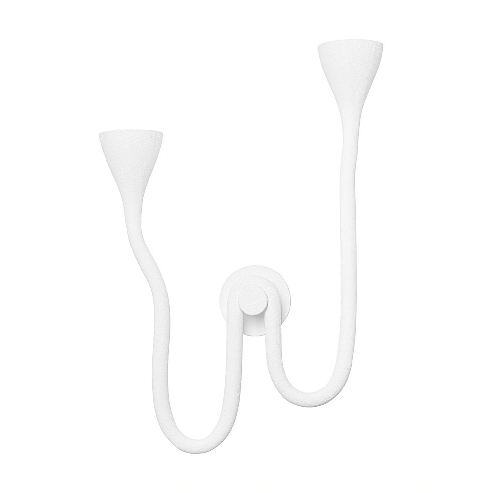 Anastasia Wall Sconce In Gesso White Color. Picture 1