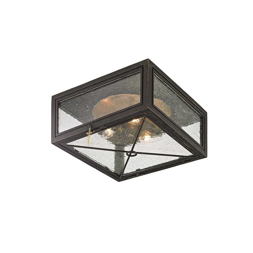 Randolph Exterior Flush Mount, Vintage Bronze. Picture 1