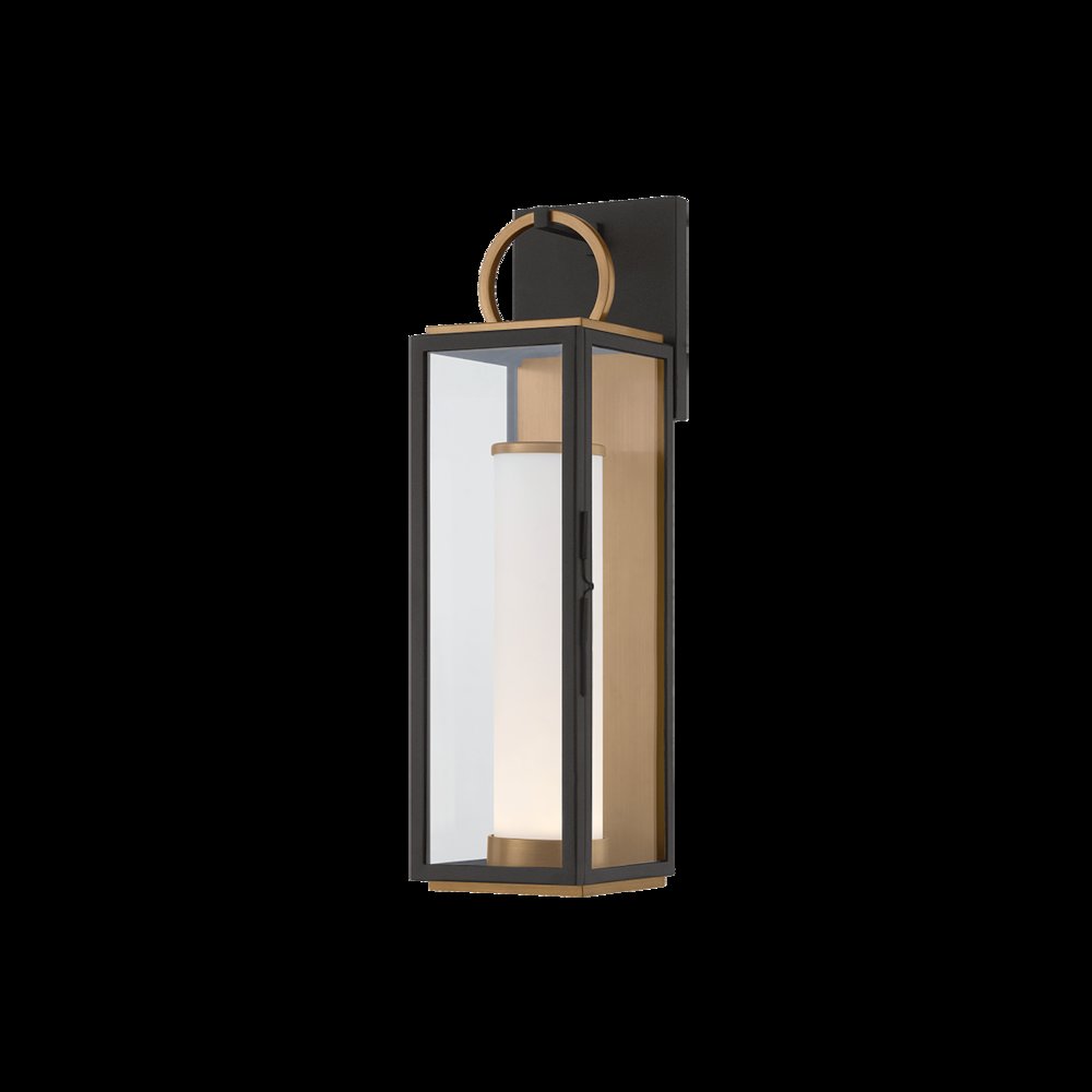 Gareth Exterior Wall Sconce, Patina Brass. Picture 1