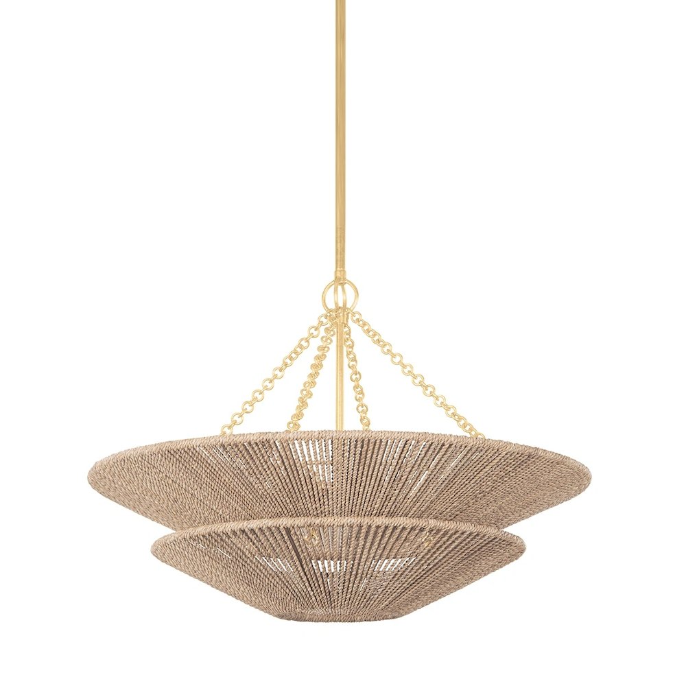 Tropea Pendant In Gold Leaf Color. Picture 1