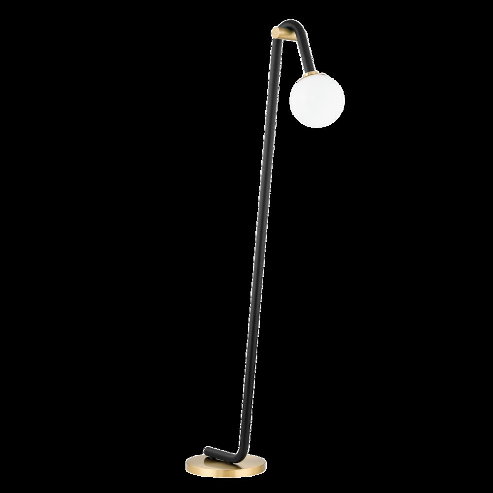 Whit Floor Lamp, Aged Brass. Picture 1