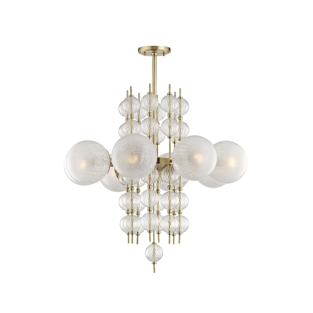 Calypso Chandelier, Aged Brass. Picture 1