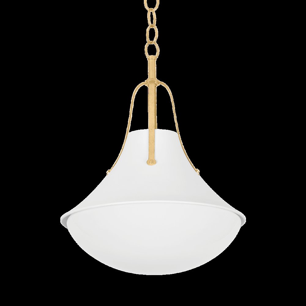 Coventry Pendant, Vintage Gold Leaf. Picture 1