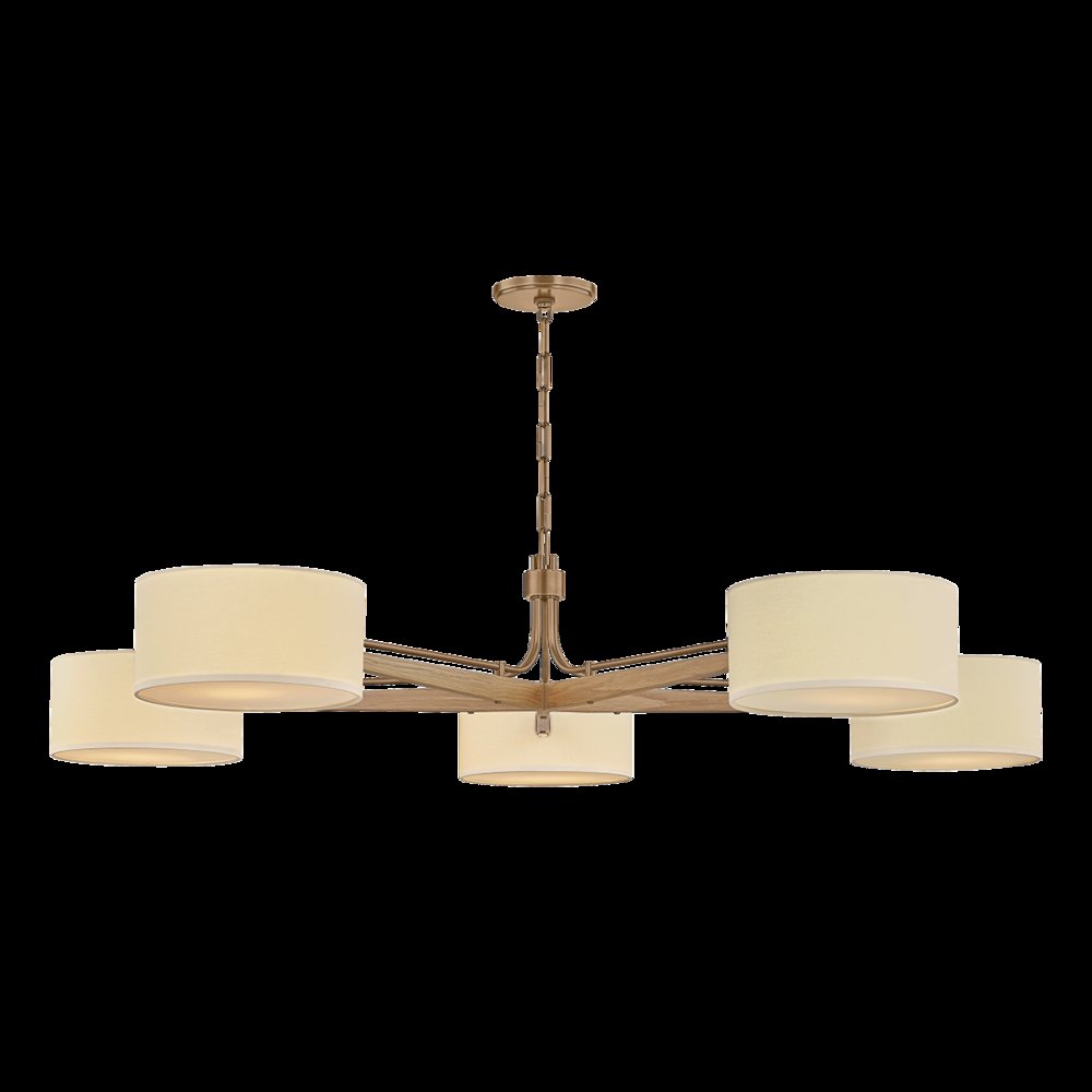 Mailo Chandelier, Patina Brass. Picture 1