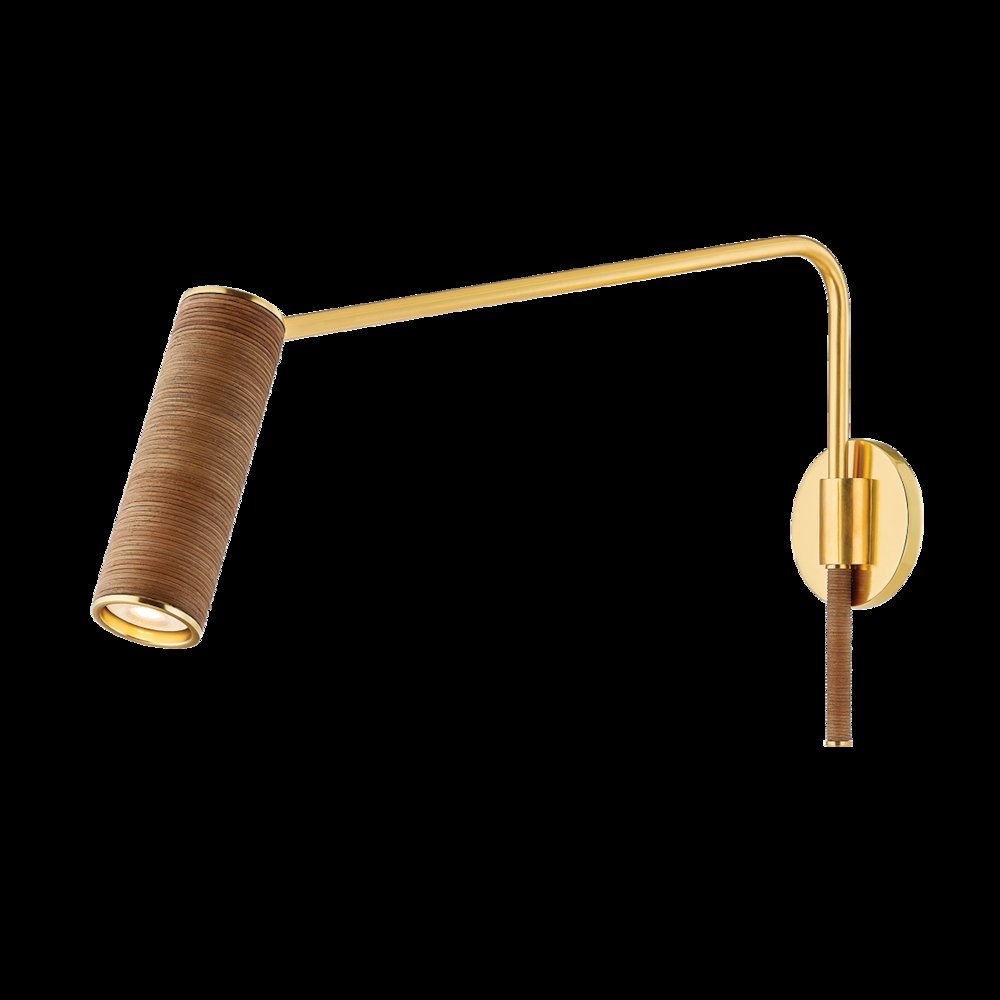 Narragansett Wall Sconce, Aged Brass. Picture 1