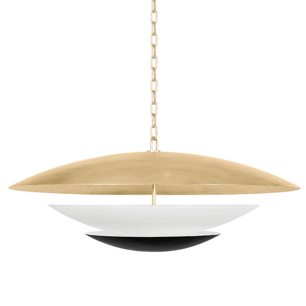 Adara Chandelier, Vintage Gold Leaf. Picture 1