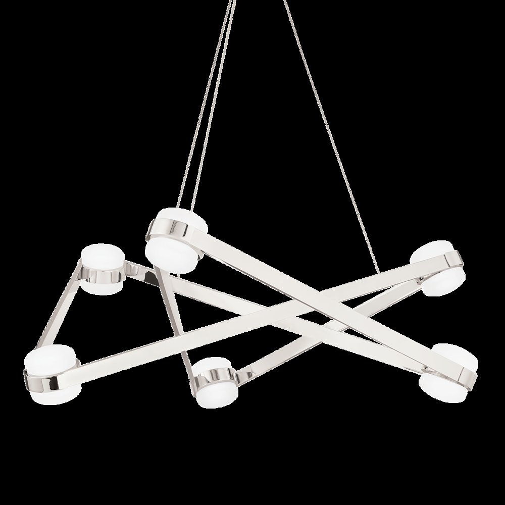 Orbit Chandelier, Polished Nickel. Picture 1