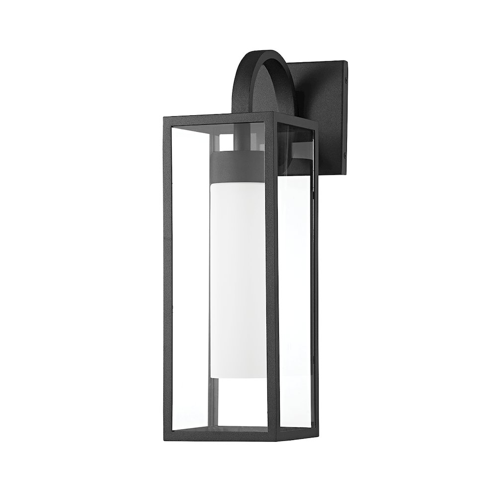 Pax Exterior Wall Sconce, Texture Black. Picture 1