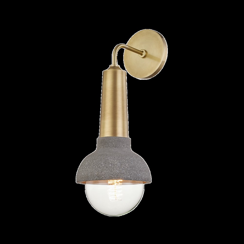 Macy Wall Sconce, Aged Brass. Picture 1